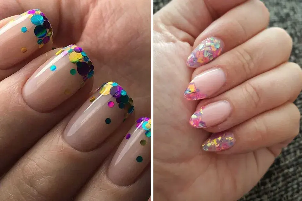 El confetti es lo último en materia de diseño de uñas