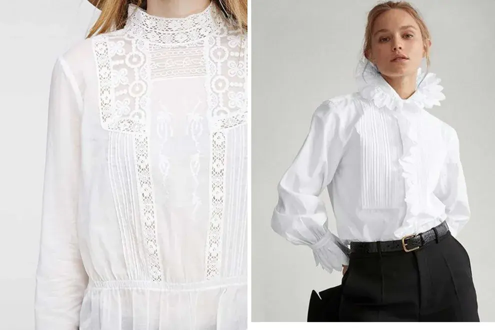 Las blusas victorianas así se transforman en el ítem de moda perfecto para un look que no pierde las miradas