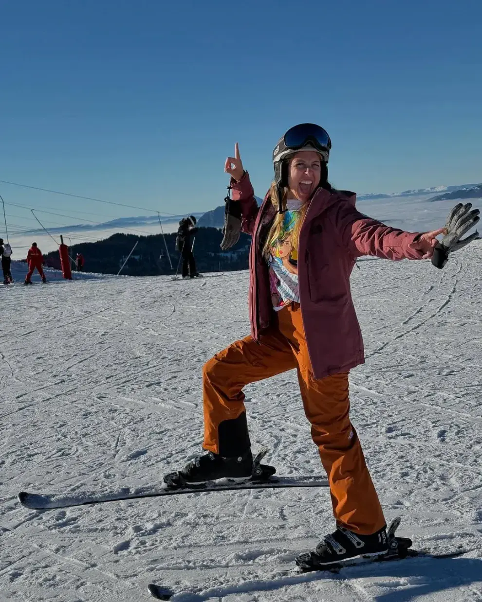 Flor Bertotti en los Alpes franceses