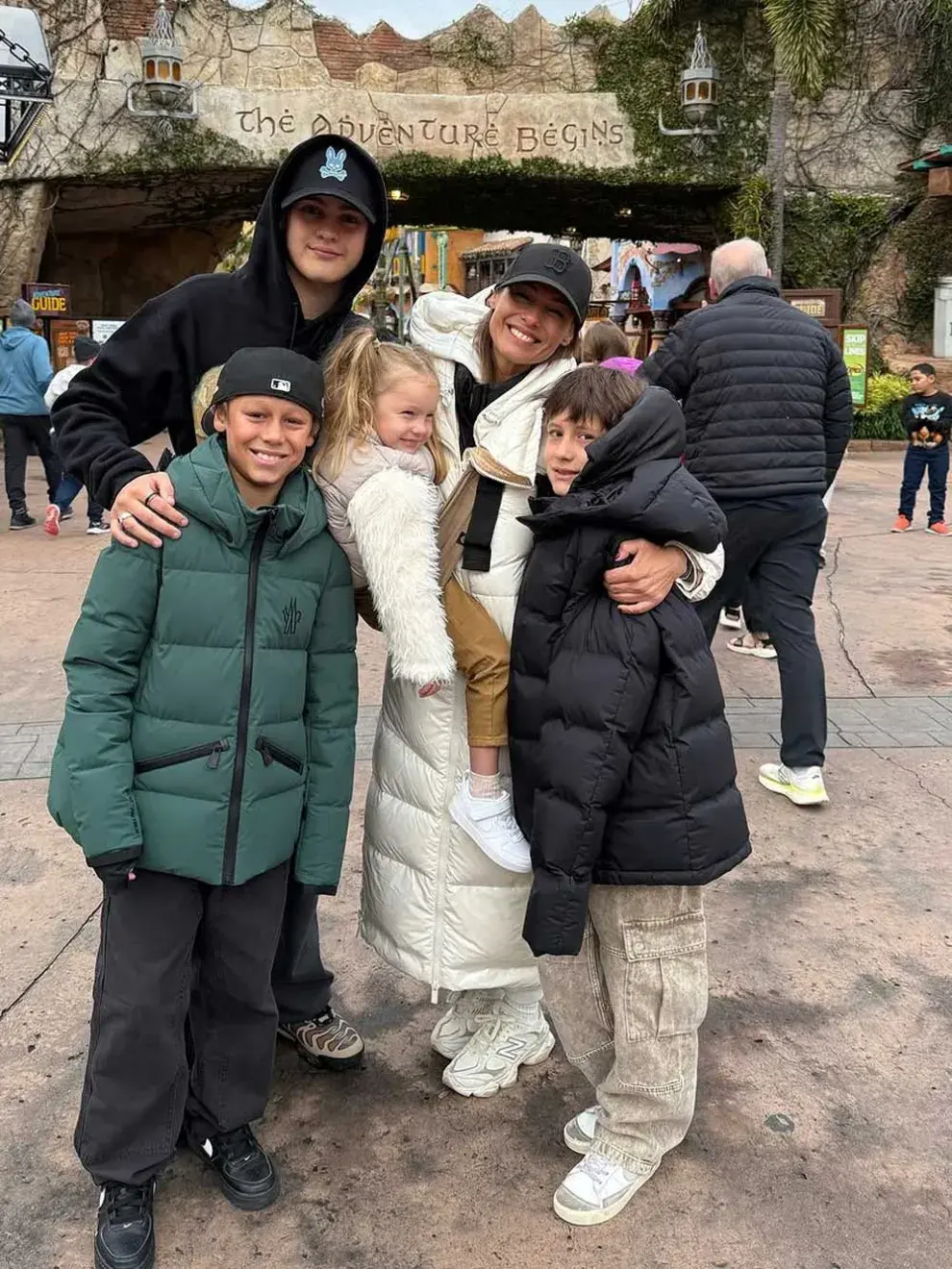 Pampita y sus hijos en orlando