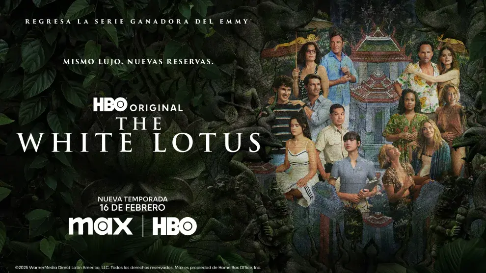 Póster de la temporada 3 de The White Lotus.