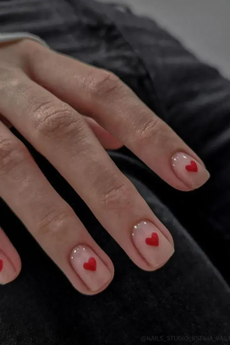 uñas de san valentín