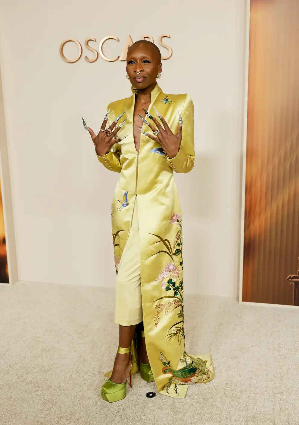 Cynthia Erivo en la cena de nominados al Oscar 2025.