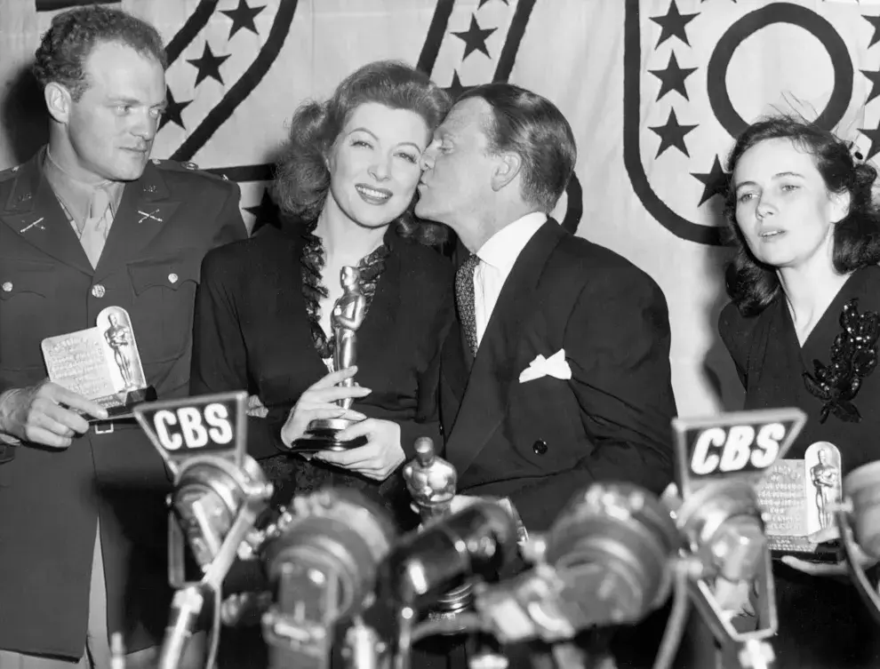 Foto de Greer Garson en los Oscar.