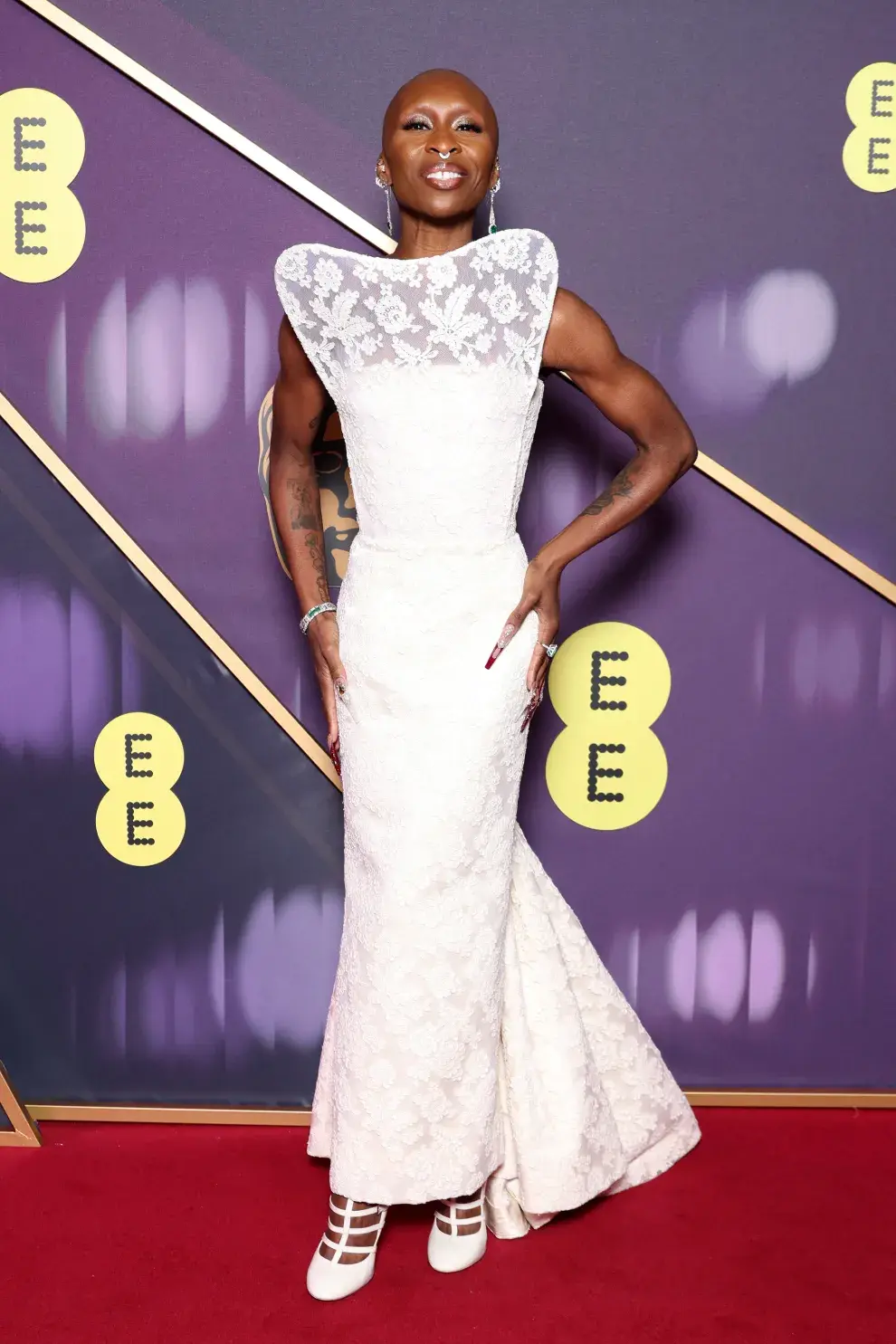 Cynthia Erivo en la alfombra roja de los Premios BAFTA 2025.