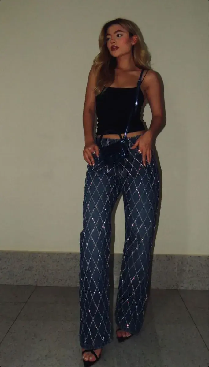 jeans con brillos