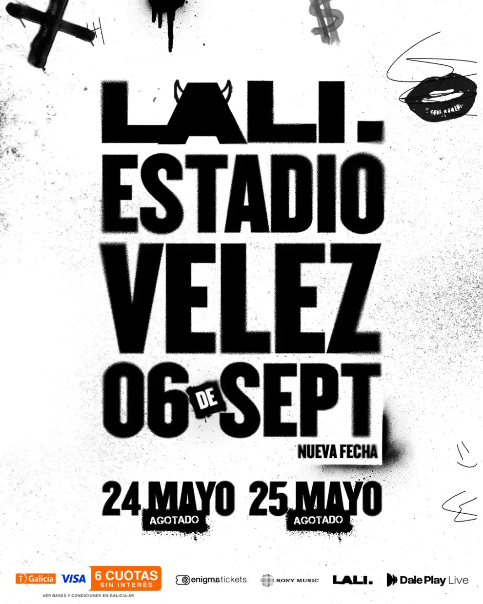 El anuncio de la tercera fecha en Vélez de Lali