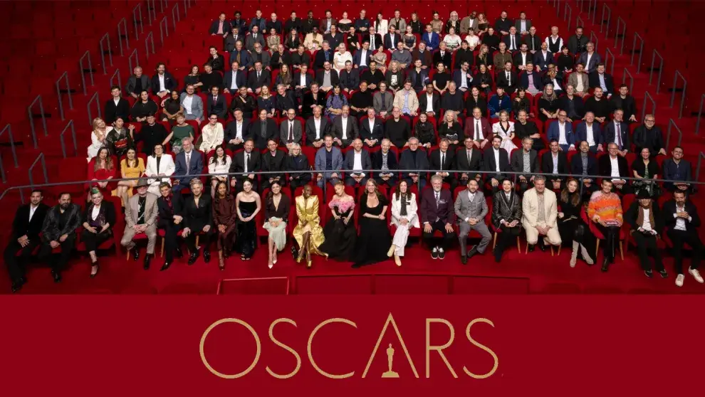 La foto oficial de los nominados al Oscar 2025.