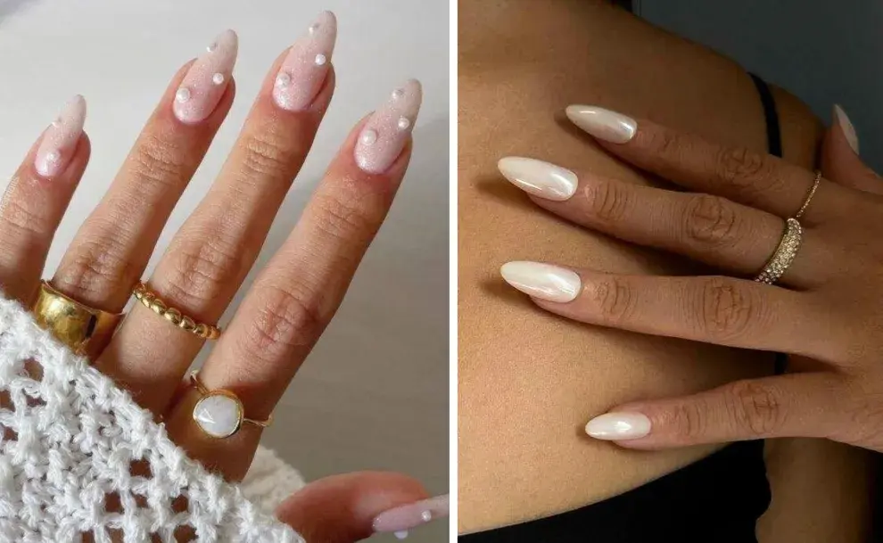 uñas tendencia perladas