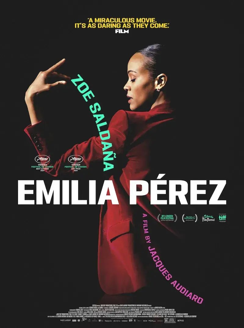 Zoe Saldaña en el póster de Emilia Pérez.