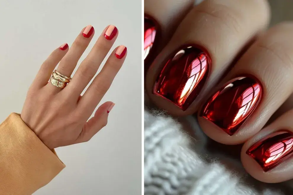 El color rojo en el nail art nunca pasa de moda