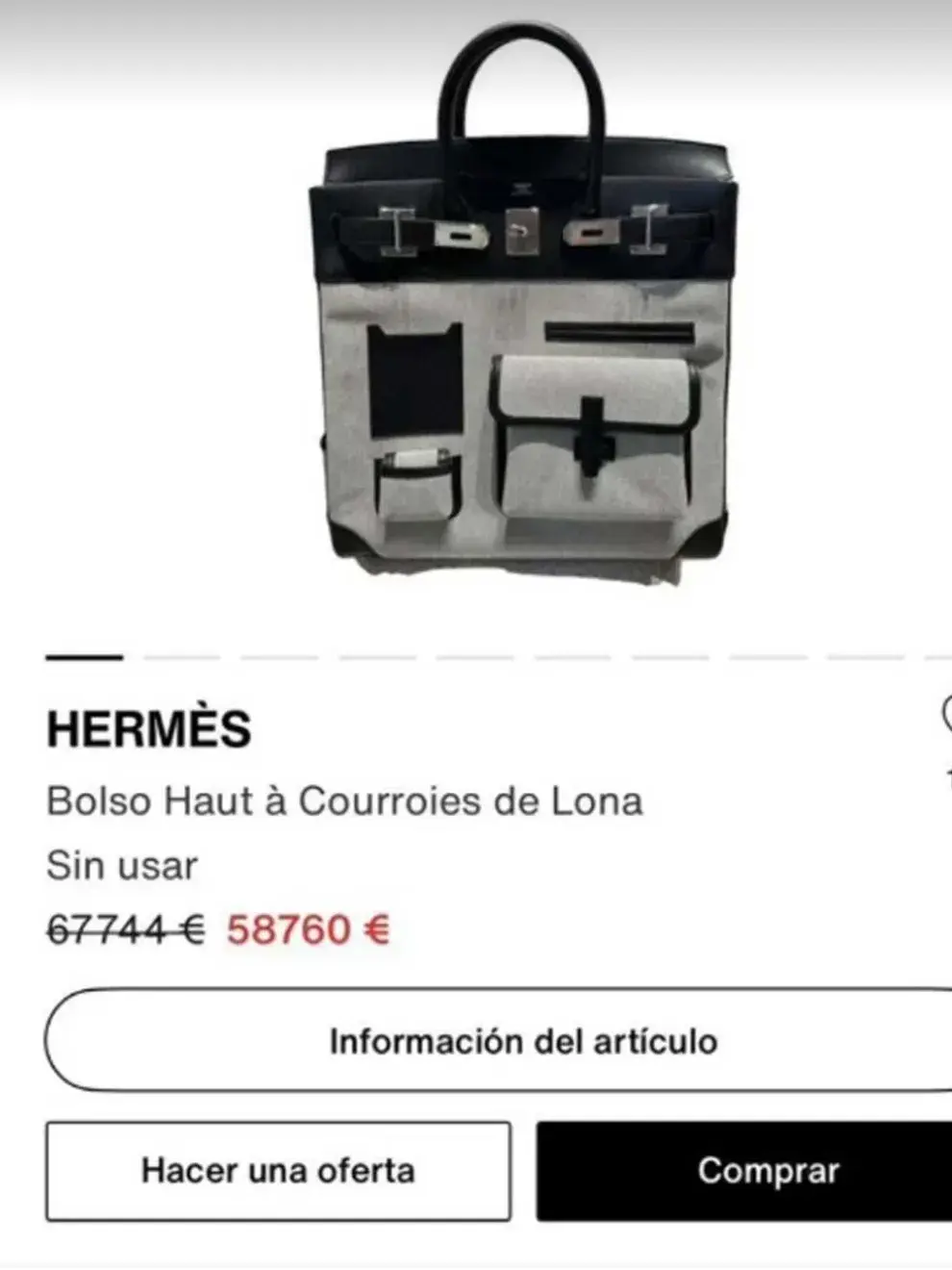 El costosísimo bolso Hermès valuado en más de 58.000 euros