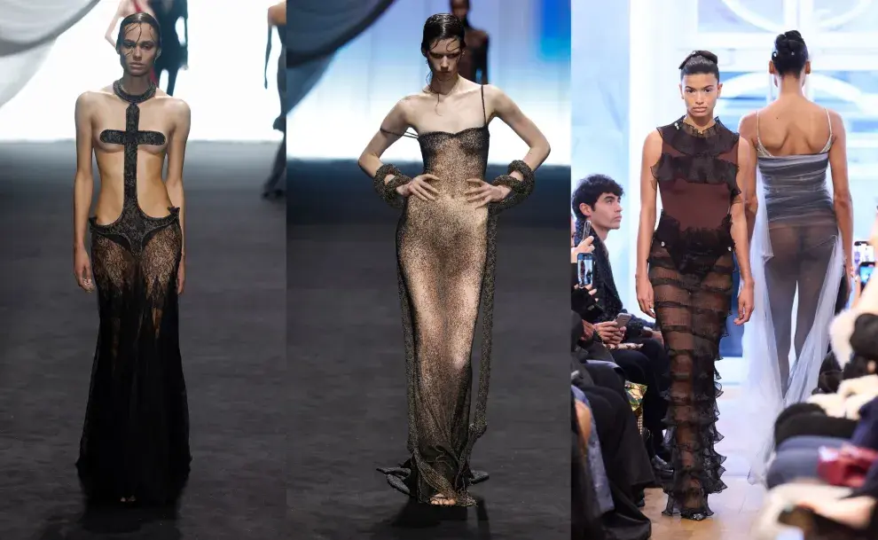 Osadas transparencias en el desfile de Jean Paul Gaultier