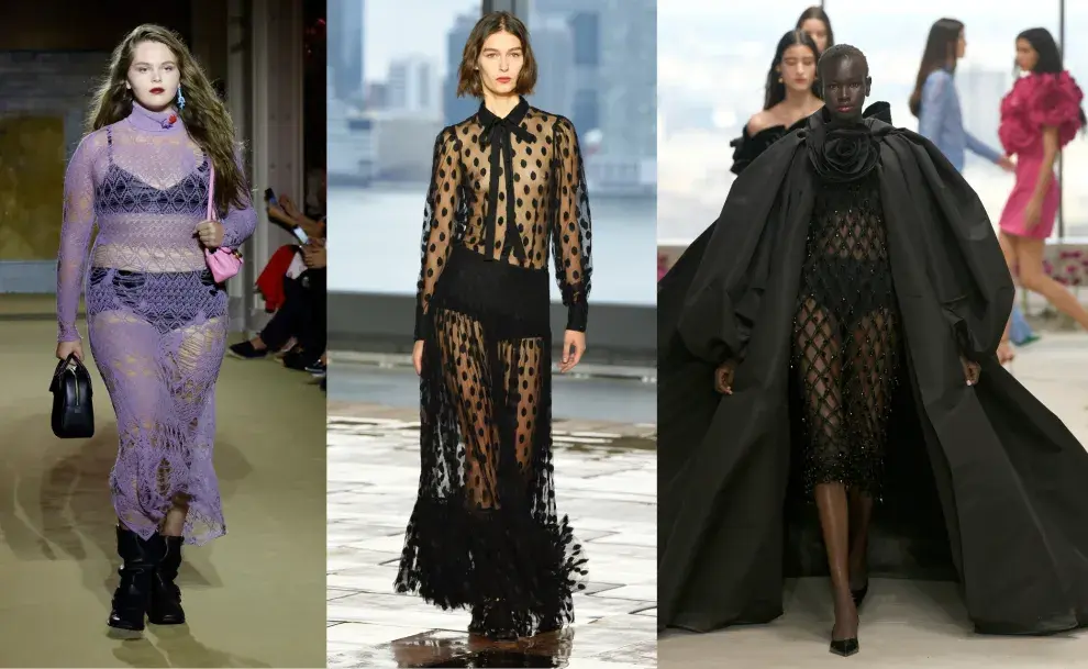 Transparencias y naked dresses en NyFw