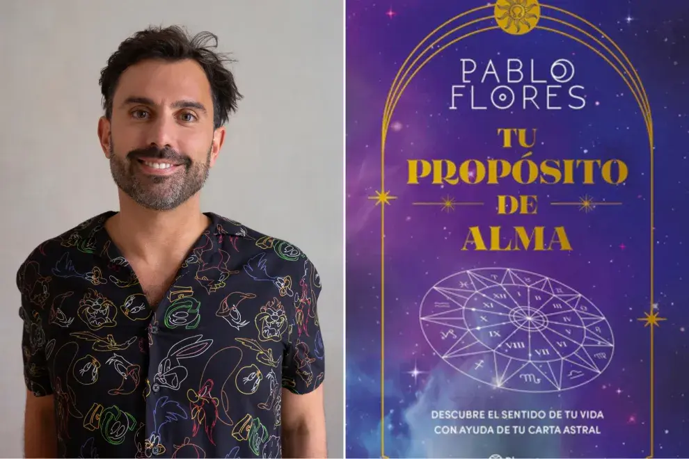 Pablo Flores Laymuns y la portada del libro "Tu propósito de alma"