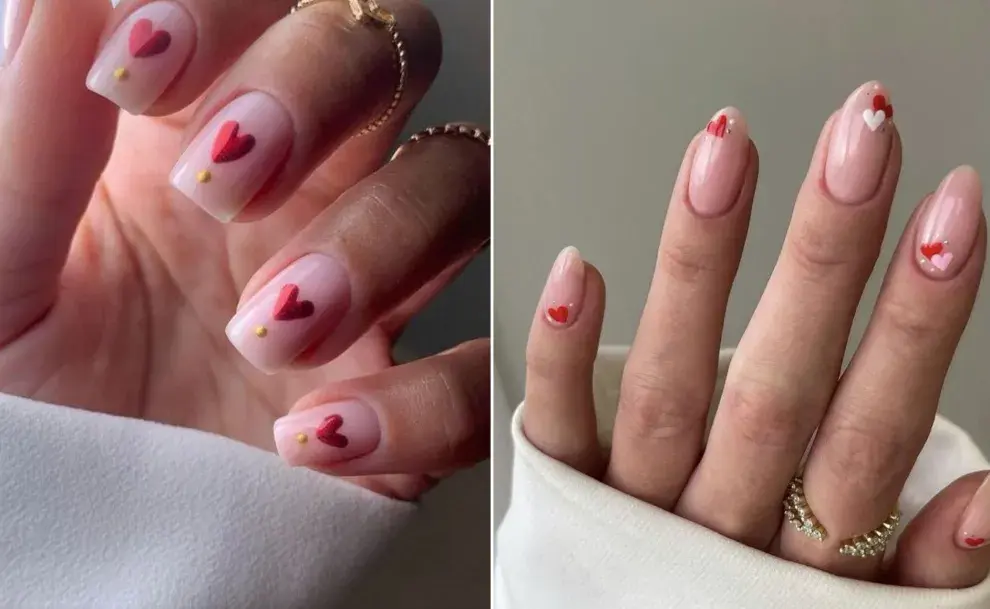 uñas de san valentín