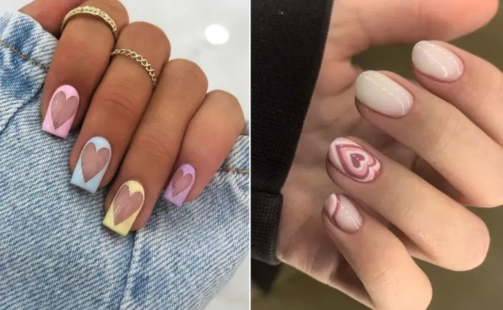 uñas de san valentín