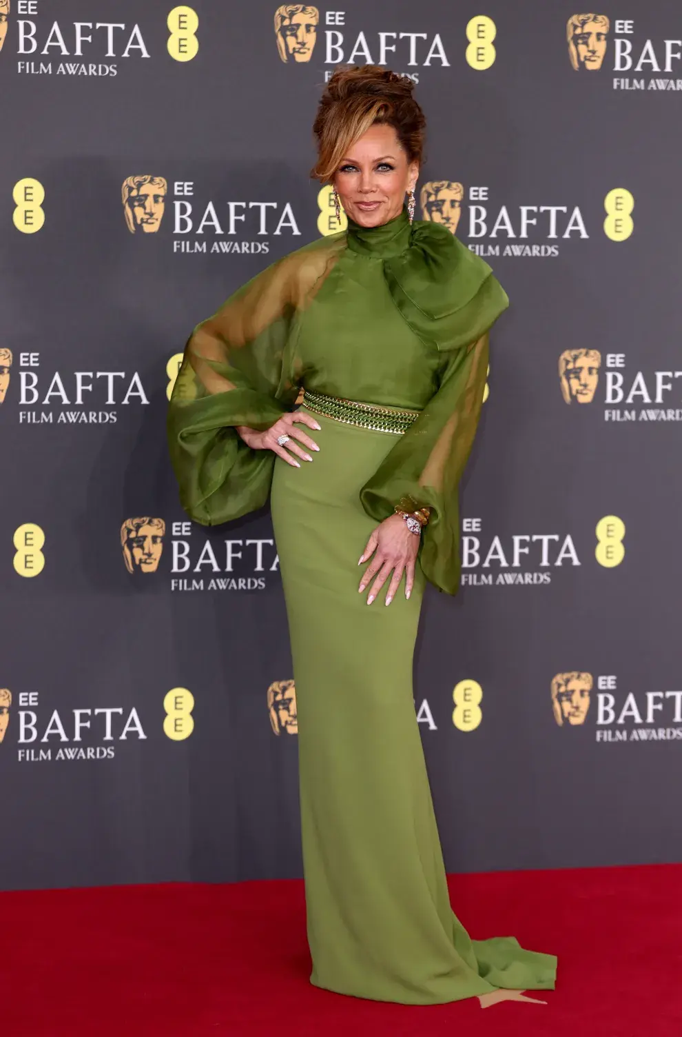 Vanessa Williams en la alfombra roja de los Premios BAFTA 2025.