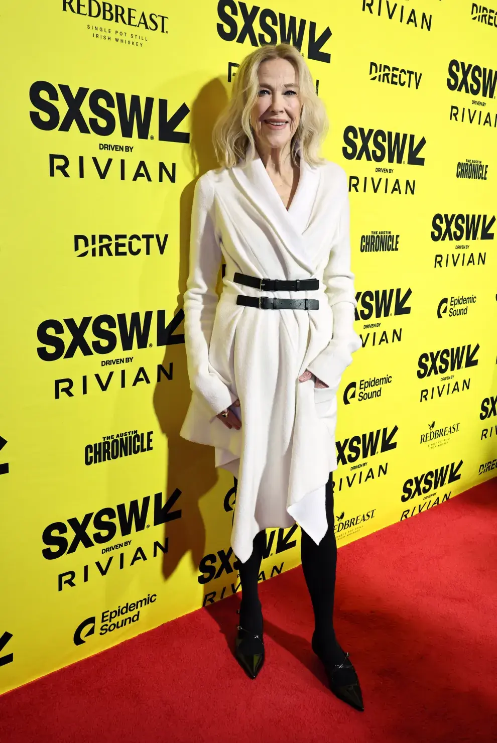 Catherine O'Hara en la alfombra roja del Festival de Cine SXSW 2025.