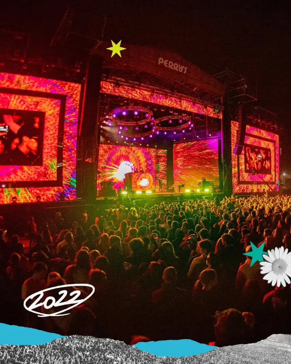 Foto del Lollapalooza Argentina 2022, el Perry’s Stage.