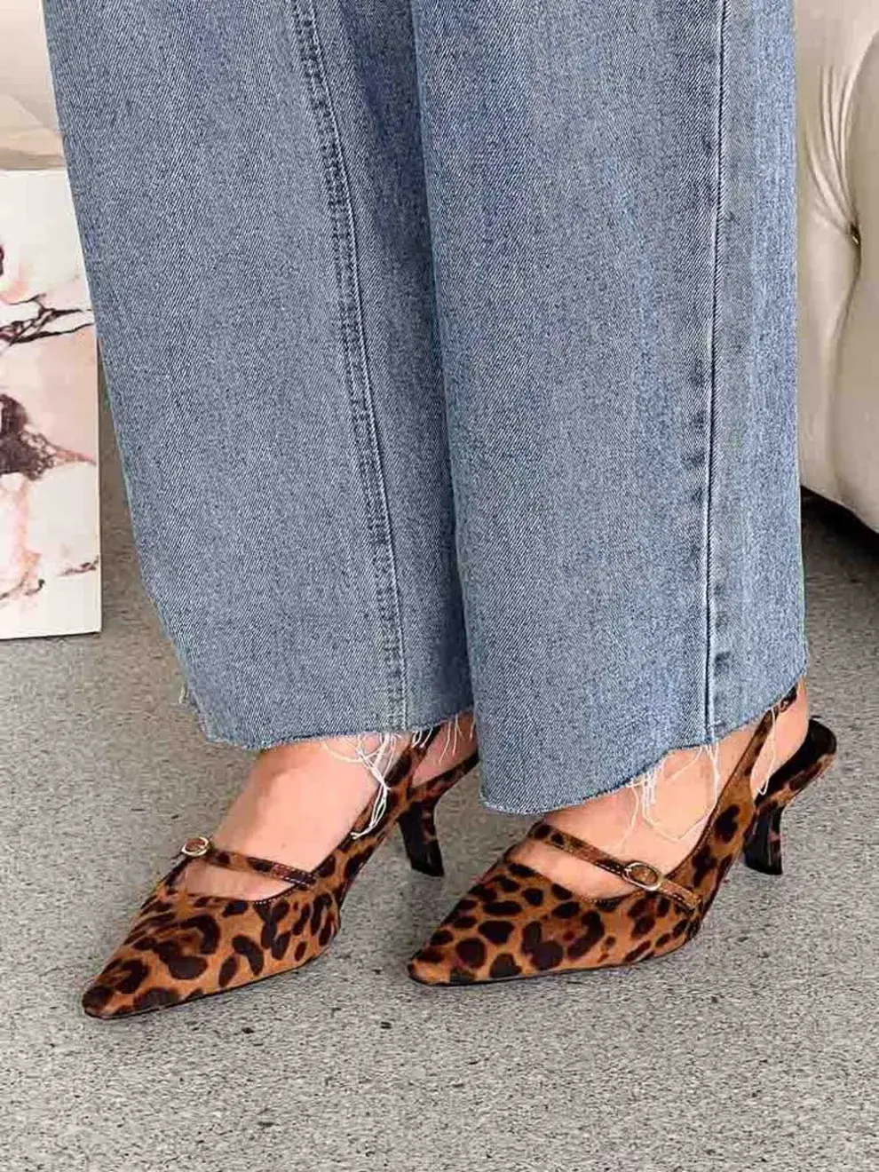 En clave animal print las slingbacks serán protagonistas