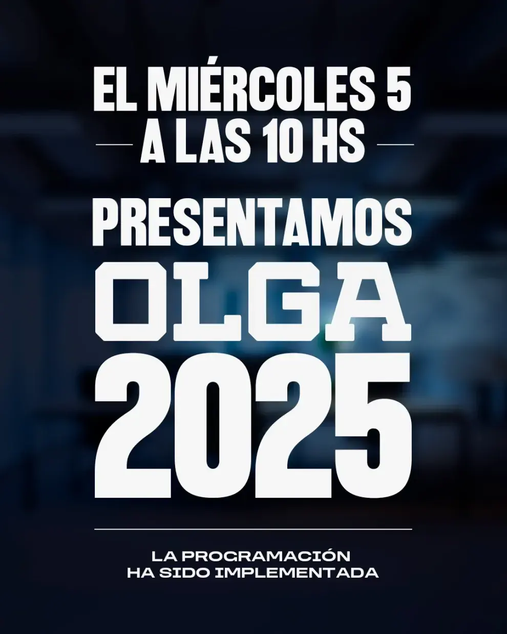 Cartel de Olga anunciando que renuevan programación para 2025.