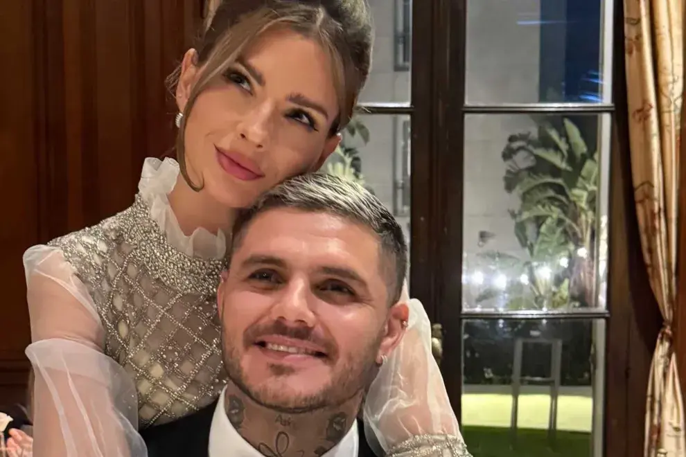 La China Suáre y Mauro Icardi  en el cumpleaños número 33 de la actriz