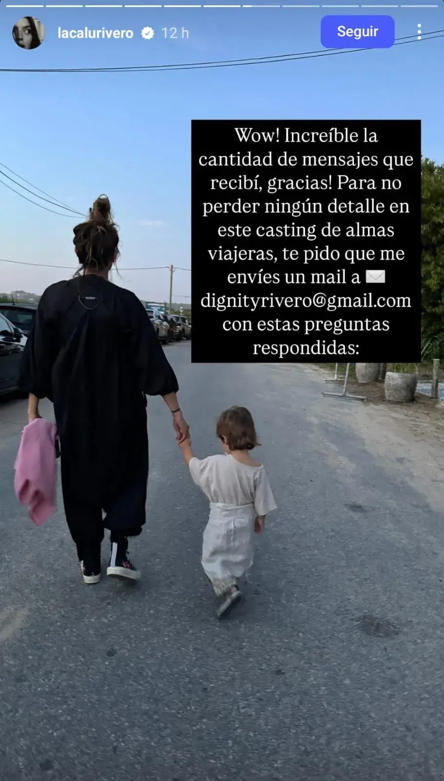 Calu Rivero publicó una serie de historias para buscar una niñerapara sus hijos y los requisitos generaron polémica