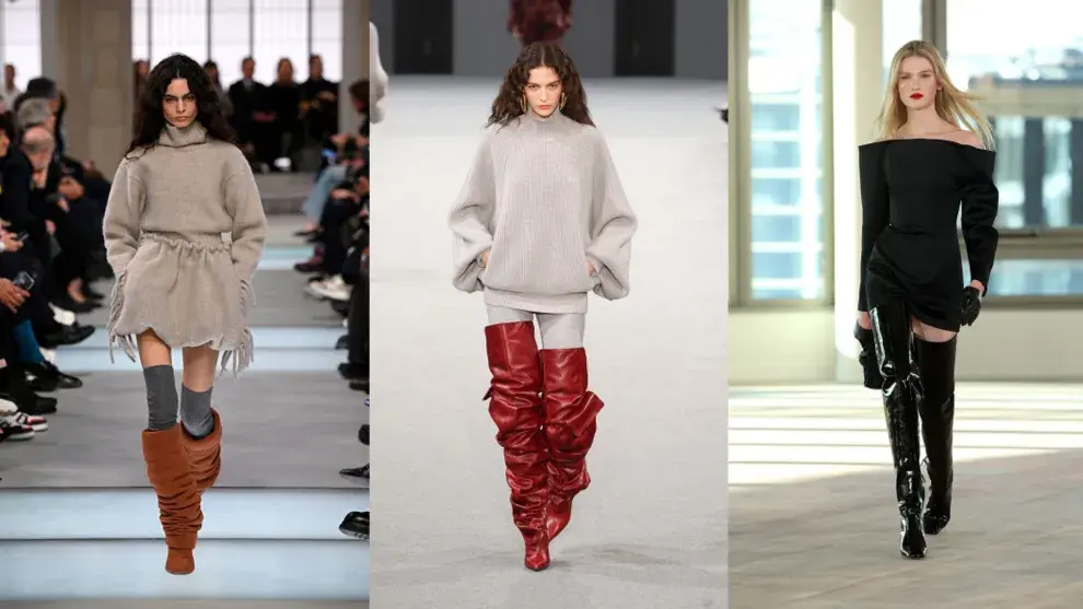 Maxi botas de Louis Vuitton, Balmain y Stella McCartney en Paris Fashion Week