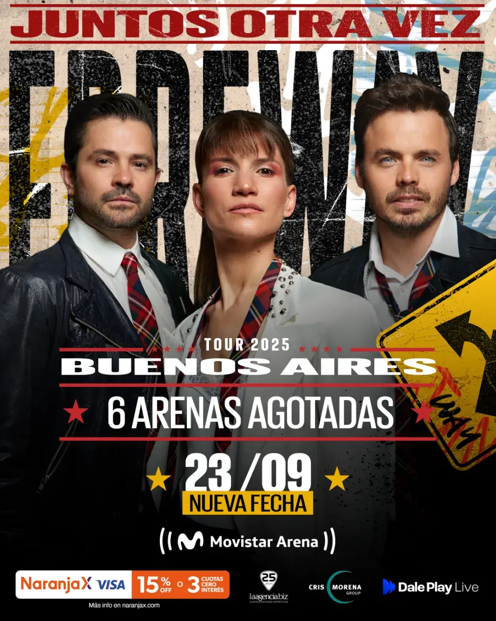 Erreway agotó seis Movistar Arena y anuncia nueva fecha.