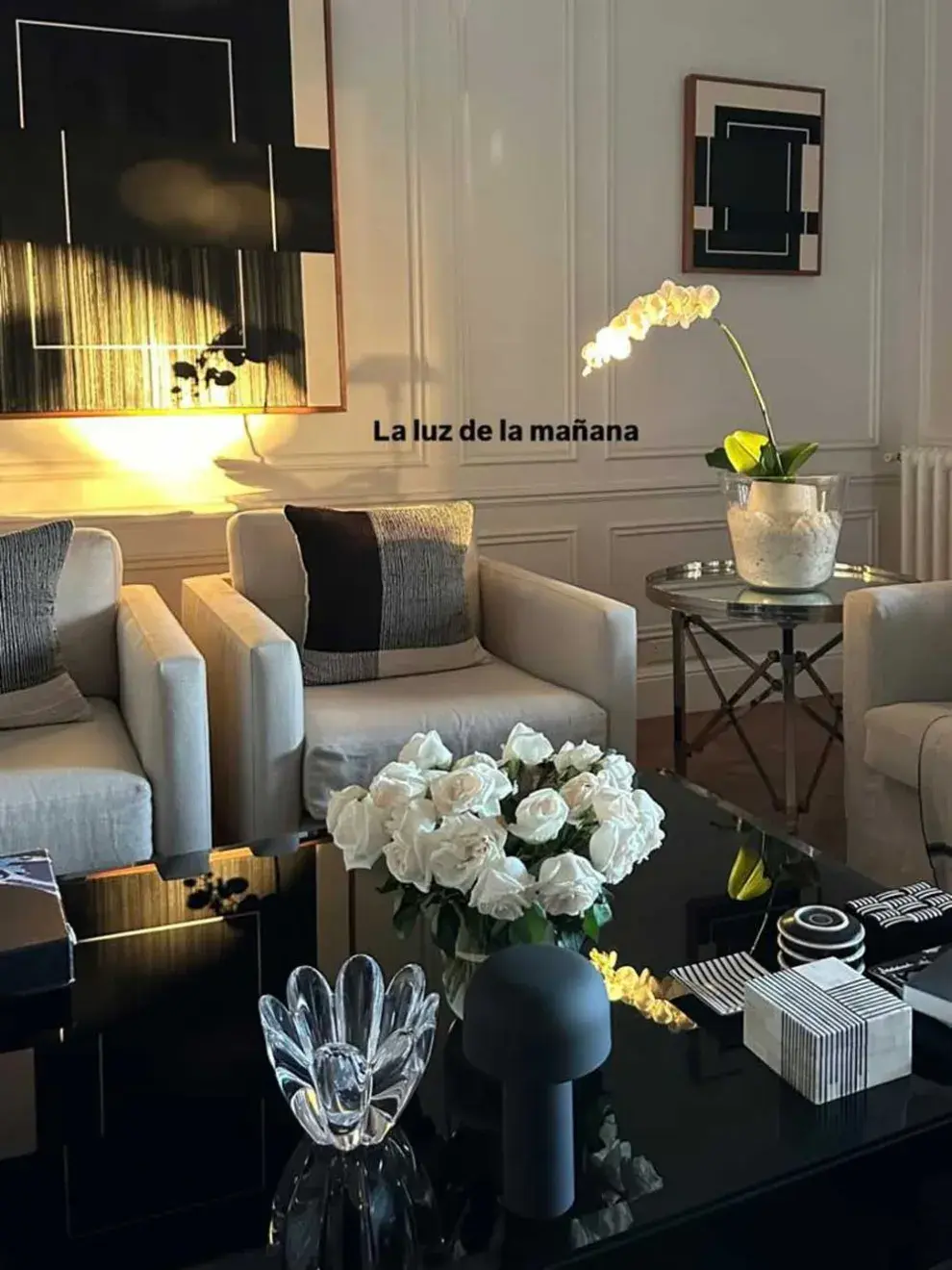 Juliana Awada compartió una foto de la decoración de su living