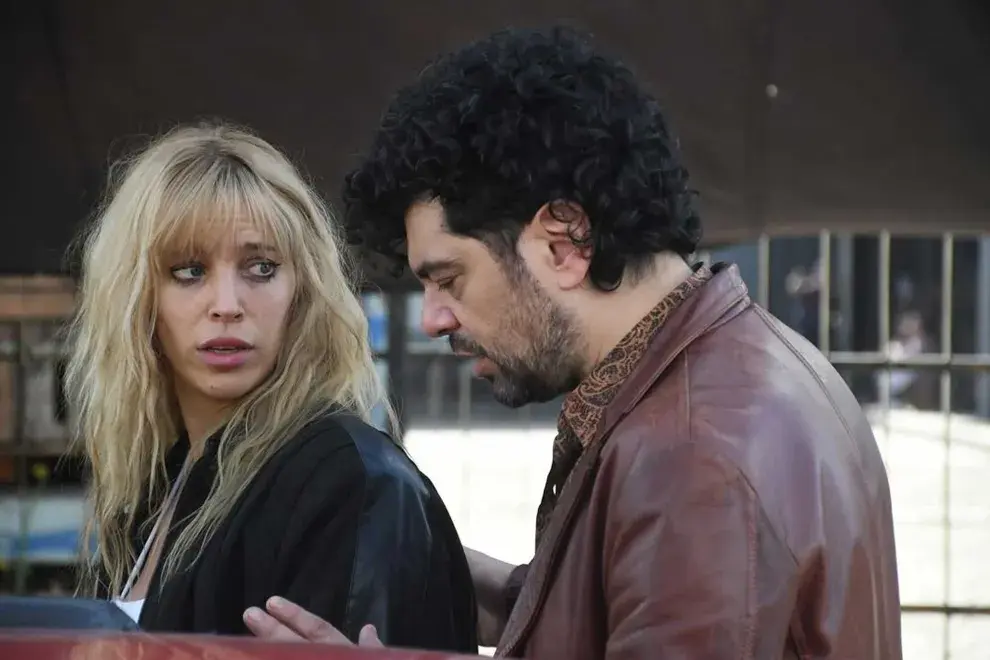 Luisana Lopilato y Alberto Ajaka en pleno rodaje