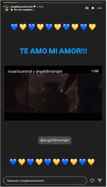 Psteo de Jorgelina a Di María