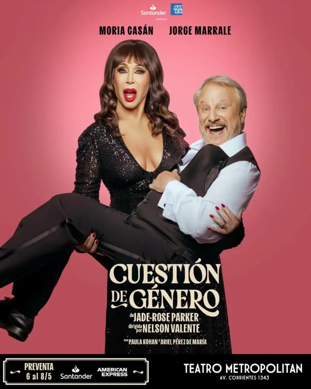 Foto de Moria Casán y Jorge Marrale.