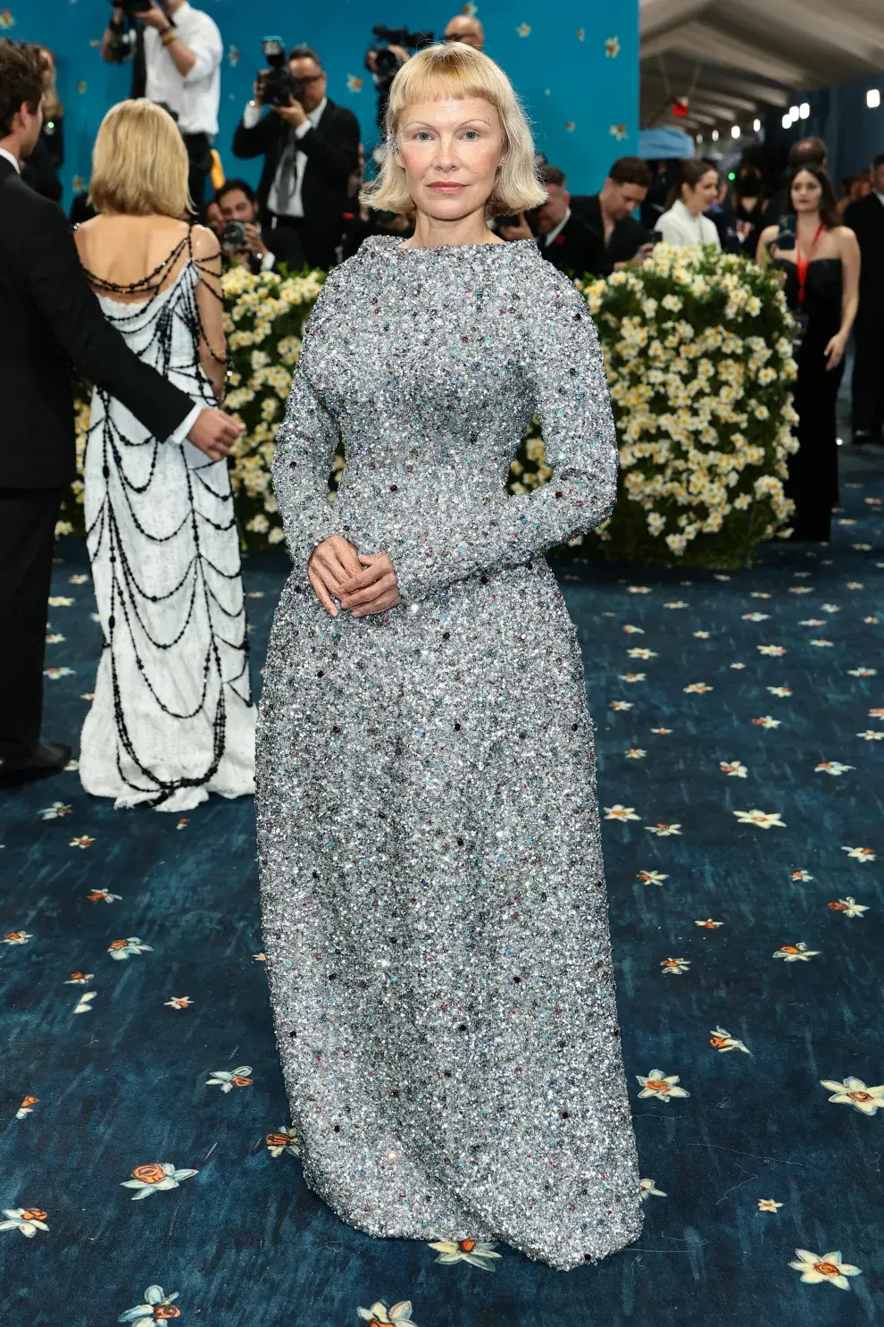 Pamela Anderson en la Met Gala 2025.