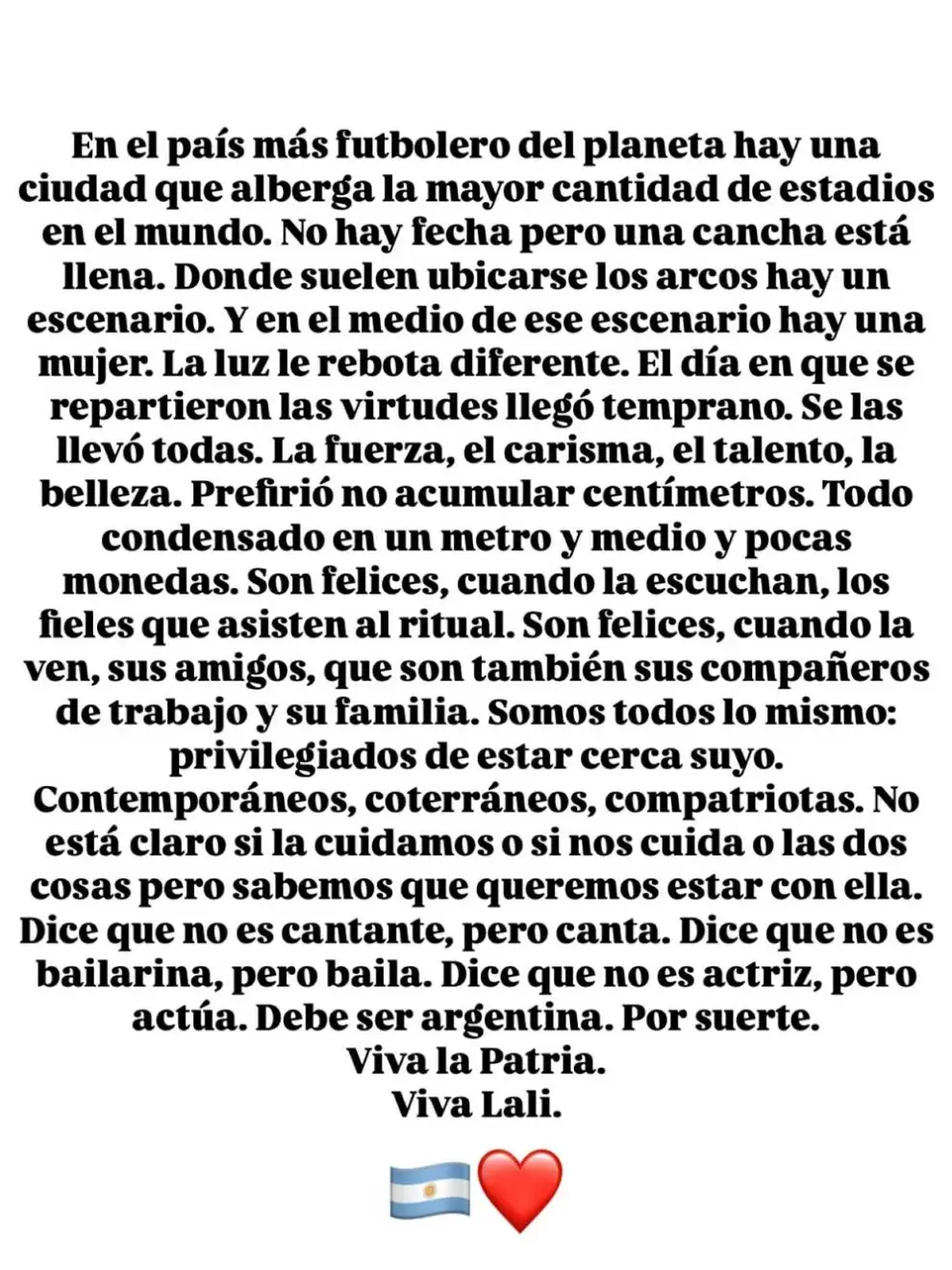 El posteo que Pedro Rosemblat le dedicó a Lali Espósito