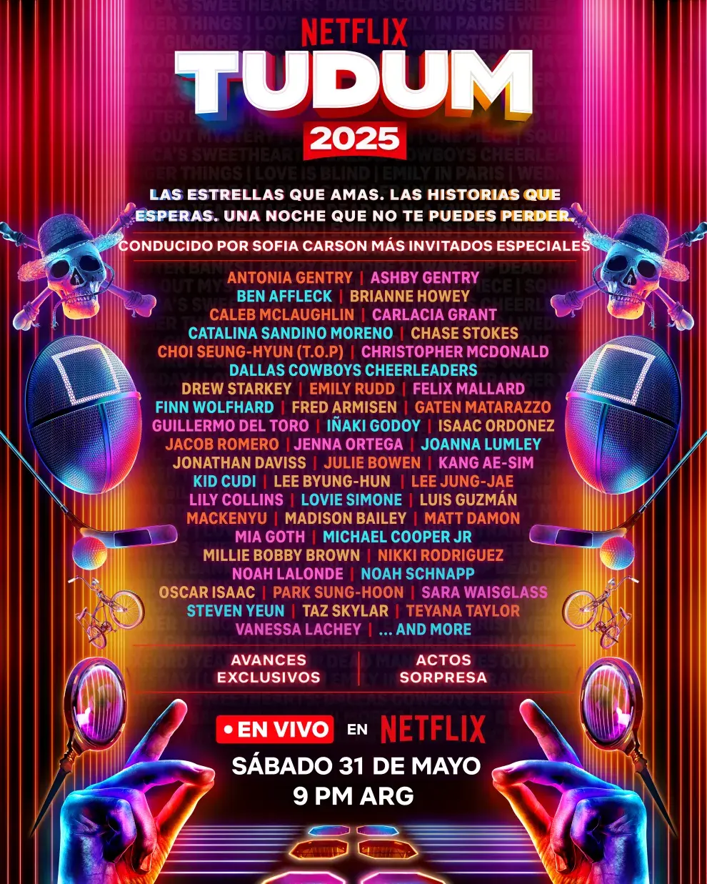 La lista de estrellas invitadas en el TUDUM 2025.