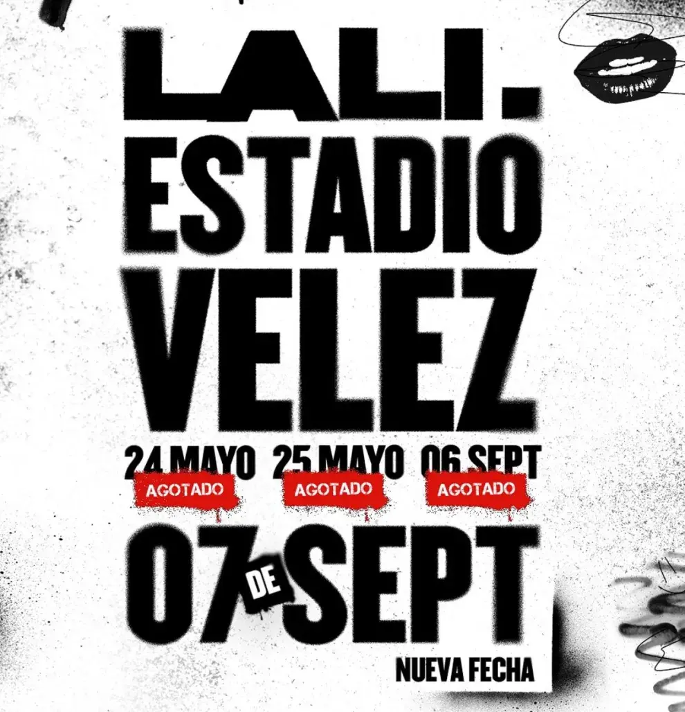 el anuncio del nuevo show de LALI en Velez