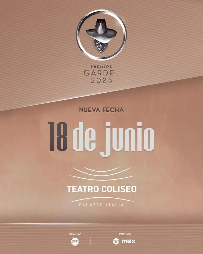 Póster de la entrega de los Premios Gardel 2025: ¿dónde verlos en vivo?