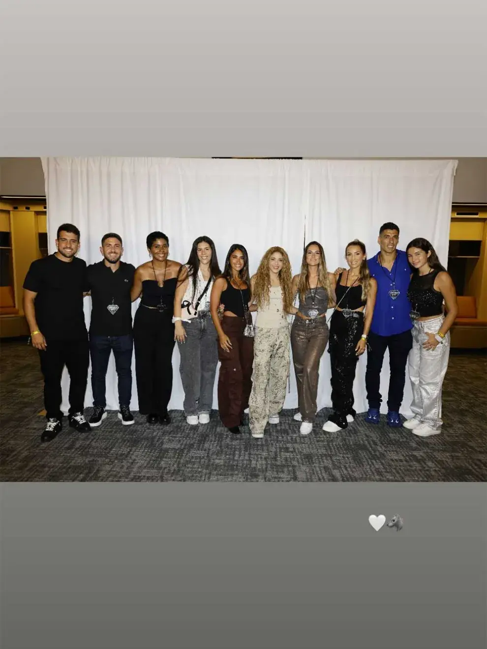 Antonela Roccuzzo y Shakira después del recital de la cantante colombiana en Colombia