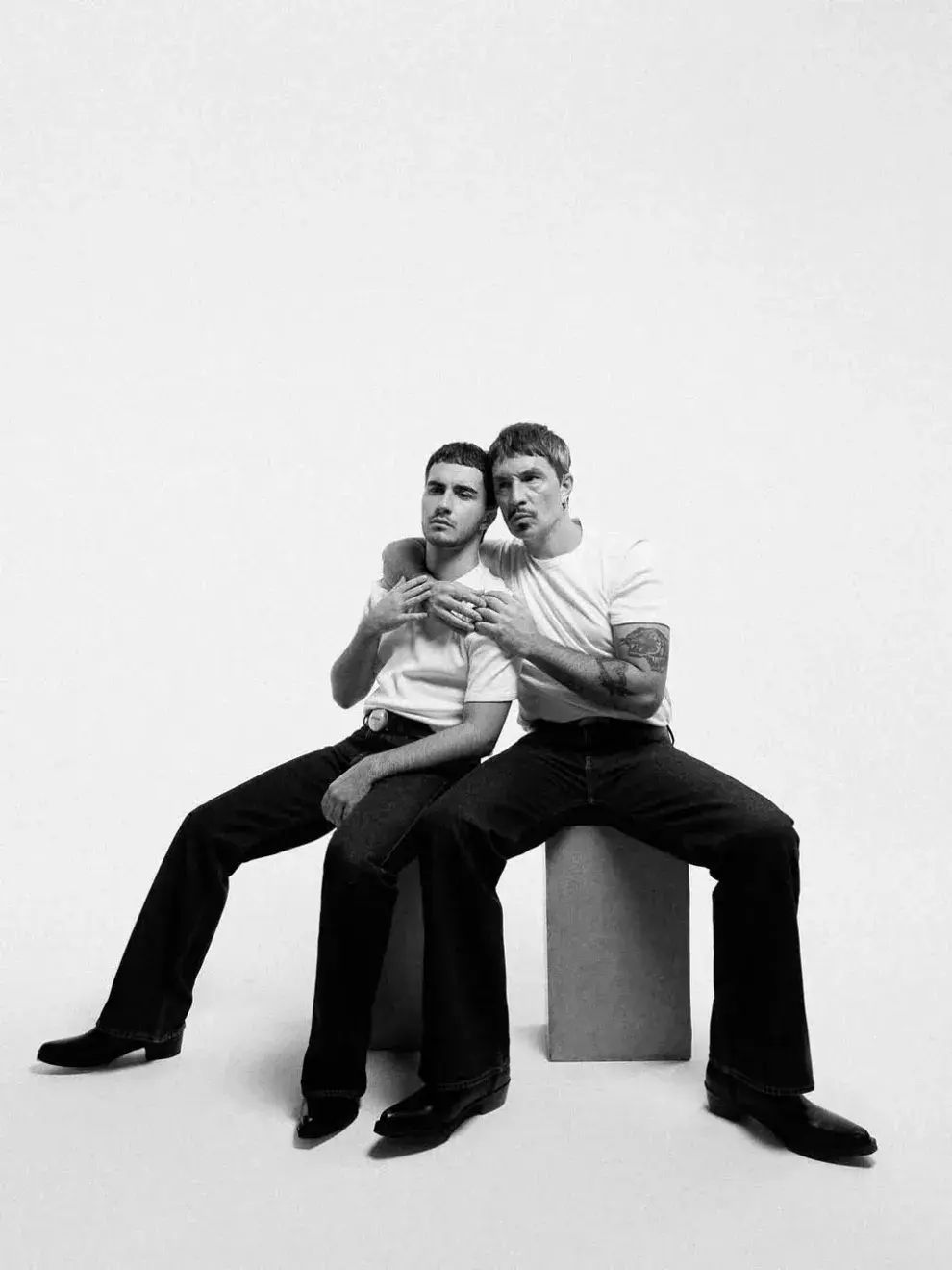 Emmanuel Horvilleur y su hijo André en una campaña del Día del Padre.