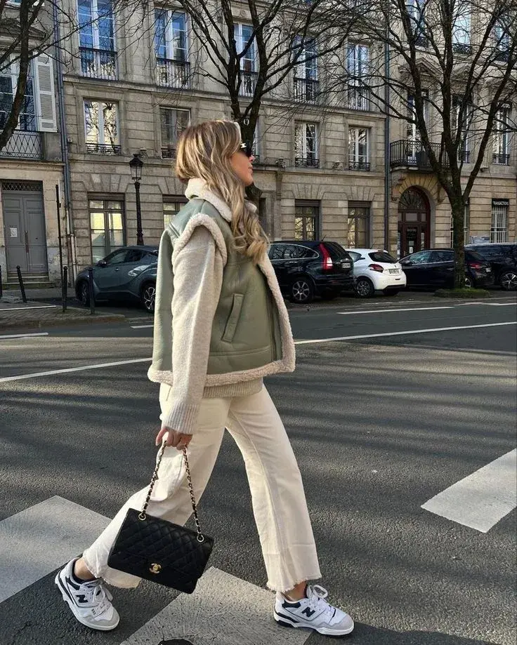 Un look súper simple, abrigado y canchero para un plan de día