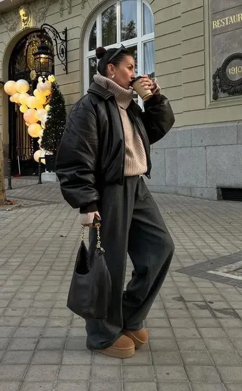 Si preferís no usar bufanda, el suéter de cuello alto es perfecto
