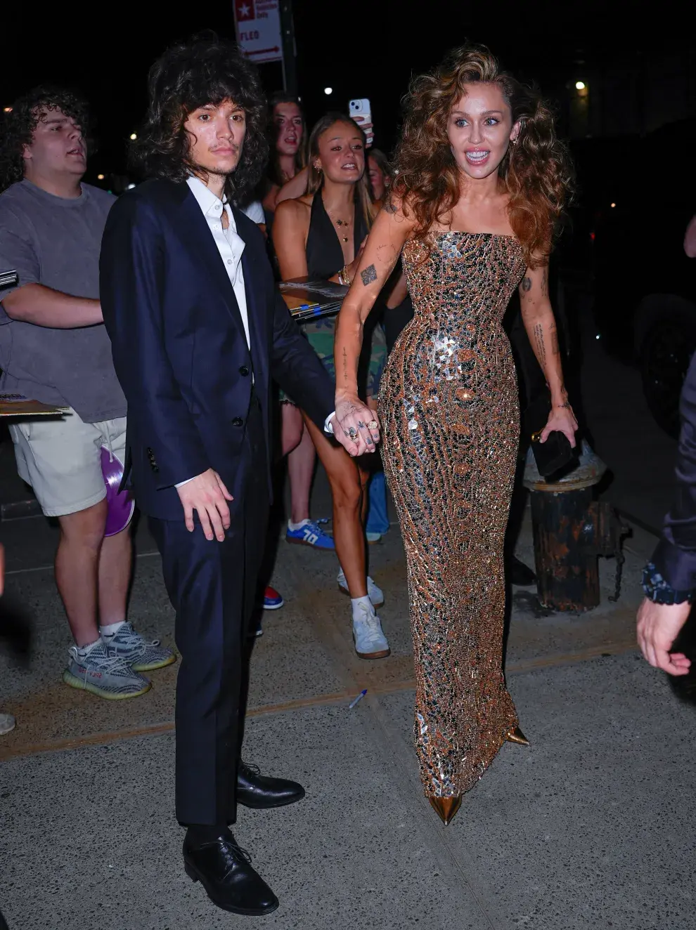 Miley Cyrus y su novio, Maxx Morando, en el Festival de Cine de Tribeca.