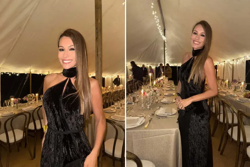 Pampita apostó a un look total black