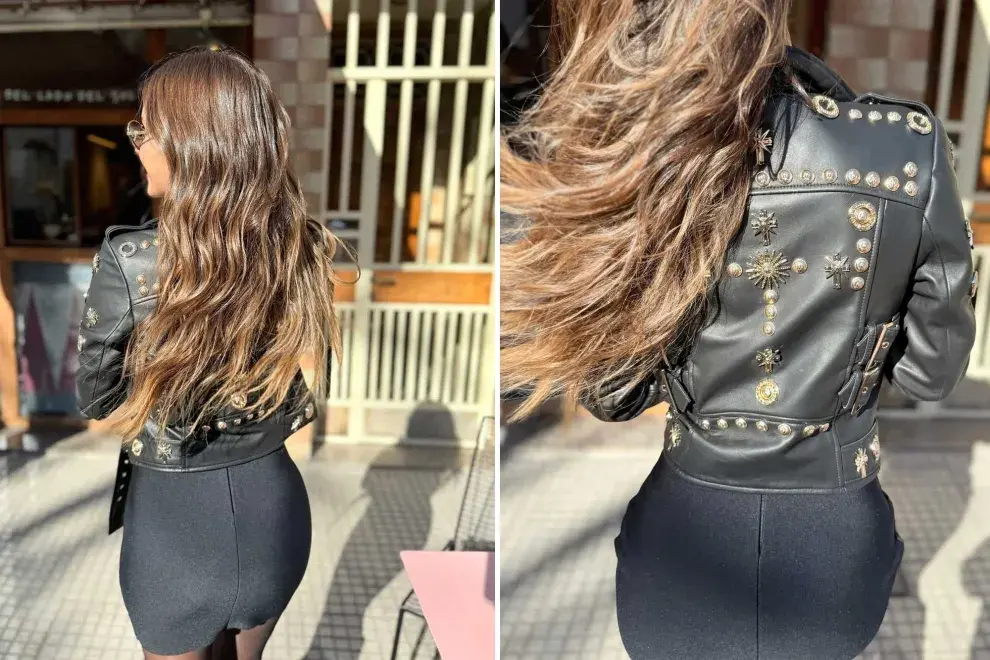 La campera de pampita pertenece a la colección Mono Fuk by Pampita