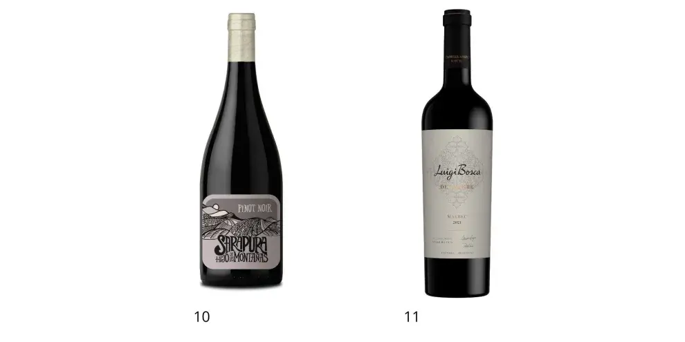 Pinot noir para amantes de un vino más ligero y un súper Malbec para quienes buscan algo más fuerte.