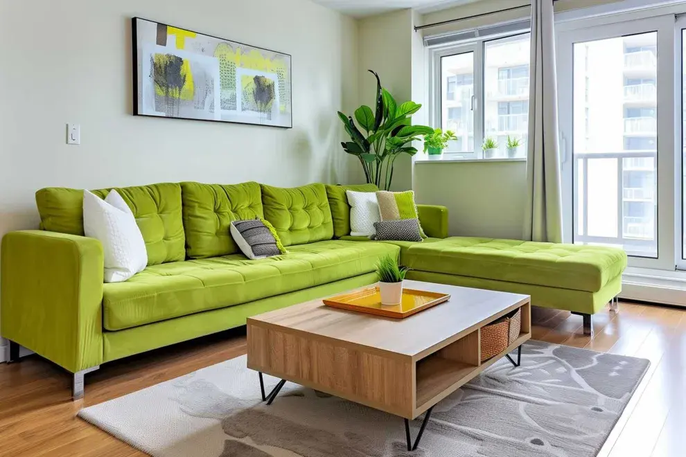 El verde lima pisa fuerte en deco