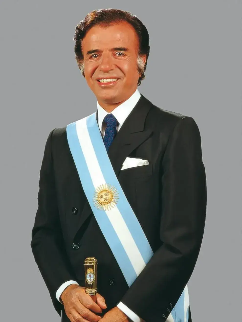 Foto de Carlos Menem, fotografiado por Víctor Bugge.