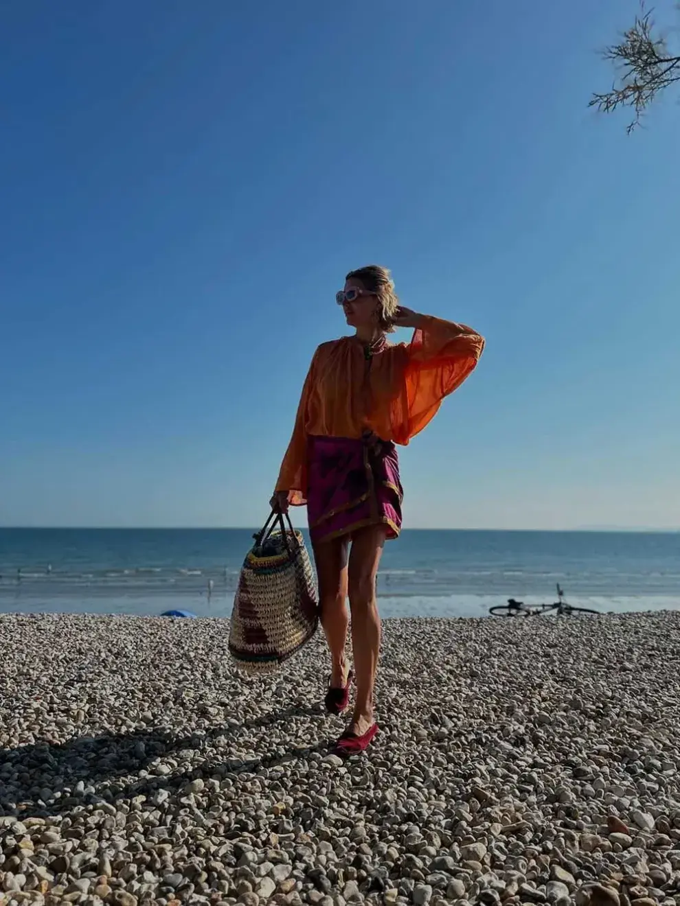 Dolores Barreiro viajó junto a su hija a la playa
